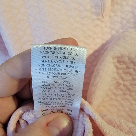 Kensie Girl Pink Sweater with Peplum Design and Bow Detail - Picture 7 of 7